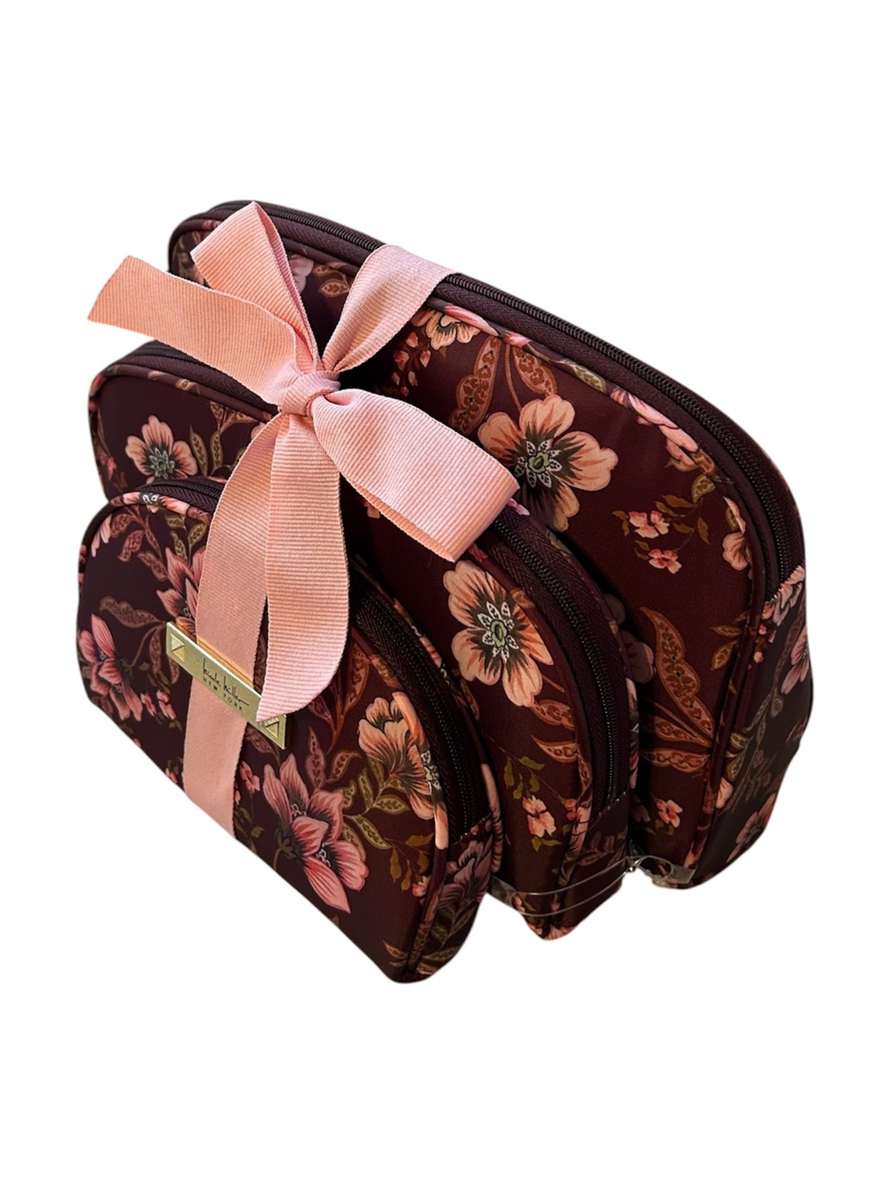 New With Tags Nicole Miller New York Set Of 3 Makeup Bag Set